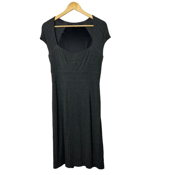 Banana Republic Gray Houndstooth Sweetheart Neckline Short Sleeve Sheath Dress 6 - Picture 1 of 6